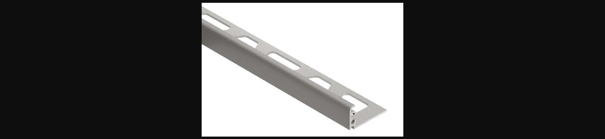 Schluter - JOLLY - Moulure de bordure de mur alum. gris pierre - 1/2" x 9' 10" ||J125TSSG/300 - Ceramed