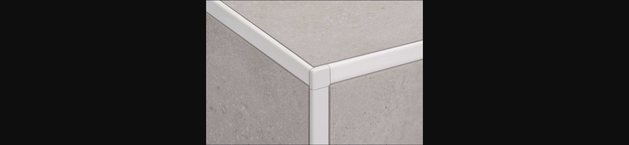 Schluter - JOLLY - Moulure de bordure de mur alum. gris pierre - 1/2" x 9' 10" ||J125TSSG/300 - Ceramed