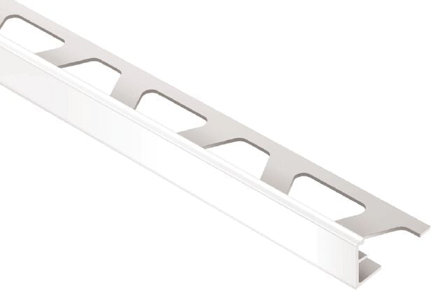 Schluter - JOLLY Profilé de bordure de mur - Plastique PVC blanc éclatant 3/8" (10 mm) x 10'