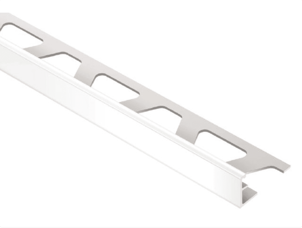 Schluter - JOLLY-P - Profilé de bordure de mur - plastique PVC blanc éclatant 1/2" x 8' 2 1/2" ||BW125 - Ceramed