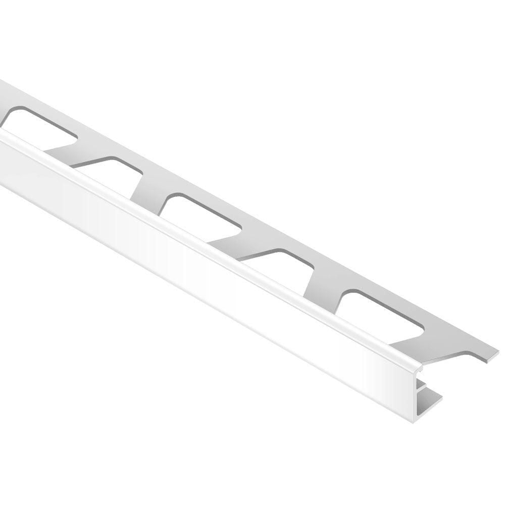 Schluter - JOLLY-P Profilé de bordure de mur - Plastique PVC blanc éclatant 5/16" (8 mm) x 8' 2-1/2"