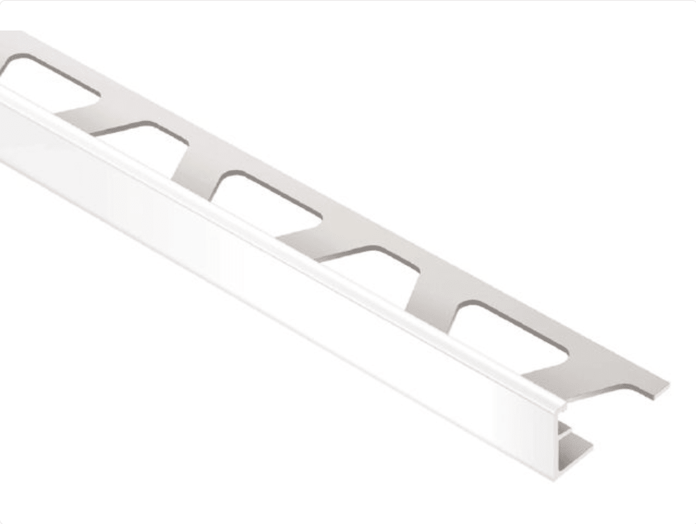 Schluter - JOLLY-P - Profilé de bordure de mur - plastique PVC blanc éclatant 7/16" x 8' 2 1/2" ||BW110 - Ceramed