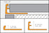 Schluter - JOLLY Profilé de bordure de mur/plancher aluminium anodisé nickel brillant 1/2" x 8' 2-1/2"