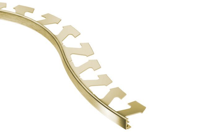 Schluter - JOLLY - radius profilé 3/8" alum. laiton brossé ||R/J100AMGB - Ceramed