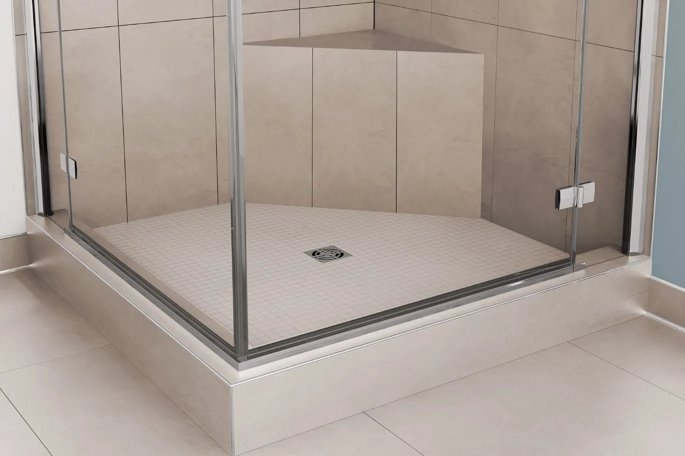 Schluter - KERDI-BOARD-SC - Seuil de douche préfabriqué - 4-1/2" x 6" x 38" ||KBSC115150970 - Ceramed