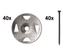 Schluter - KERDI-BOARD - ZS/-ZT Vis et rondelles - acier galvanisé 1-5/8" (paquet de 40) ||KBZS35GT32Z - Ceramed