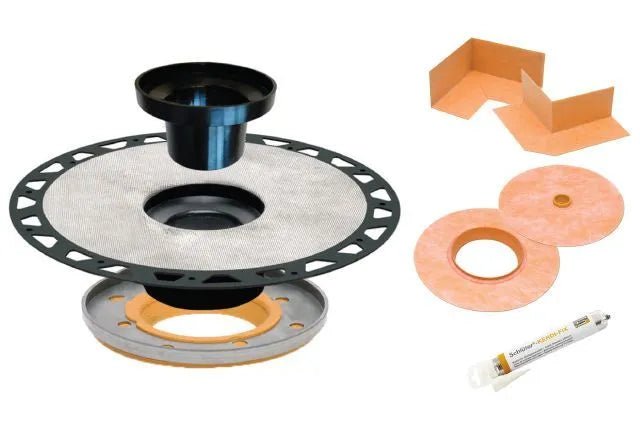 Schluter - KERDI-DRAIN-A - Ensemble d'adapteur de bride - Plastique ABS 5-1/4" ||KDA5FLKABS10 - Ceramed