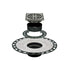 Schluter - KERDI-DRAIN-A Ensemble d'adapteur de drain commercial avec adapteur plastique ABS et grille de drain carrée acier inoxydable 4"