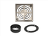 Schluter - KERDI-DRAIN - Acier anodisé nickel brossé 4" - Ensemble de grille carrée Contour ||KD4GRKATGB - Ceramed