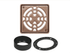 Schluter - KERDI-DRAIN - Ensemble de grille carrée Classic - acier inoxydable (V2) or rose 4" ||KD4GRKERG - Ceramed