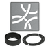 Schluter - KERDI-DRAIN Ensemble de grille carrée Curve acier inoxydable (V2) étain 4"