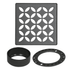 Schluter - KERDI-DRAIN Ensemble de grille carrée Floral acier inoxydable (V2) anthracite foncé 4"