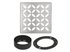 Schluter - KERDI-DRAIN - Ensemble de grille carrée Floral - acier inoxydable (V2) Brossé 4" ||KDIF4GRKEBD5 - Ceramed