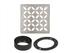 Schluter - KERDI-DRAIN - Ensemble de grille carrée Floral - acier inoxydable (V2) nickel brossé 4" ||KDIF4GRKEBTD5 - Ceramed