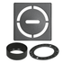 Schluter - KERDI-DRAIN Ensemble de grille carrée Pure acier inoxydable (V2) anthracite foncé 4"