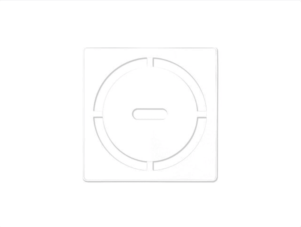 Schluter - KERDI-DRAIN - Ensemble de grille carrée Pure - acier inoxydable (V2) blanc mat 4" ||KDIF4GRKMBWD8 - Ceramed