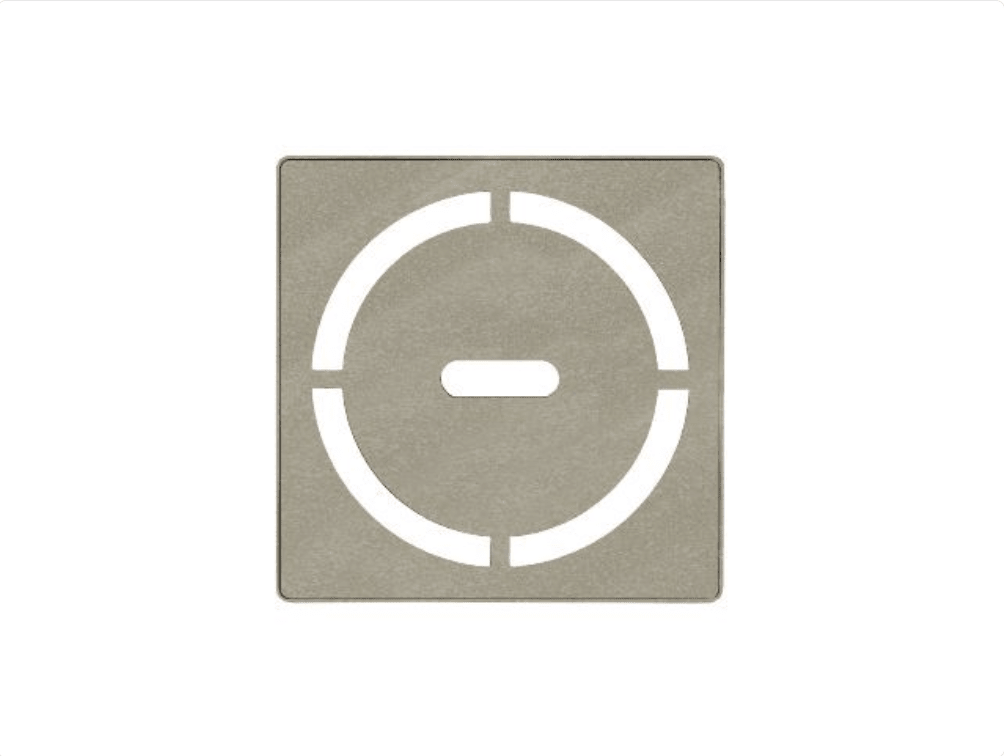 Schluter - KERDI-DRAIN - Ensemble de grille carrée Pure - acier inoxydable (V2) crème 4" ||KDIF4GRKTSCD8 - Ceramed