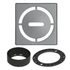 Schluter - KERDI-DRAIN Ensemble de grille carrée Pure acier inoxydable (V2) étain 4"