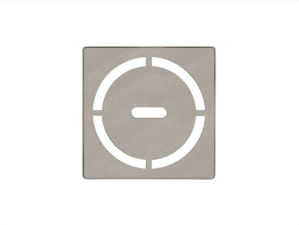 Schluter - KERDI-DRAIN - Ensemble de grille carrée Pure - acier inoxydable (V2) gris pierre 4" ||KDIF4GRKTSSGD8 - Ceramed