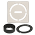 Schluter - KERDI-DRAIN Ensemble de grille carrée Pure acier inoxydable (V2) ivoire 4"