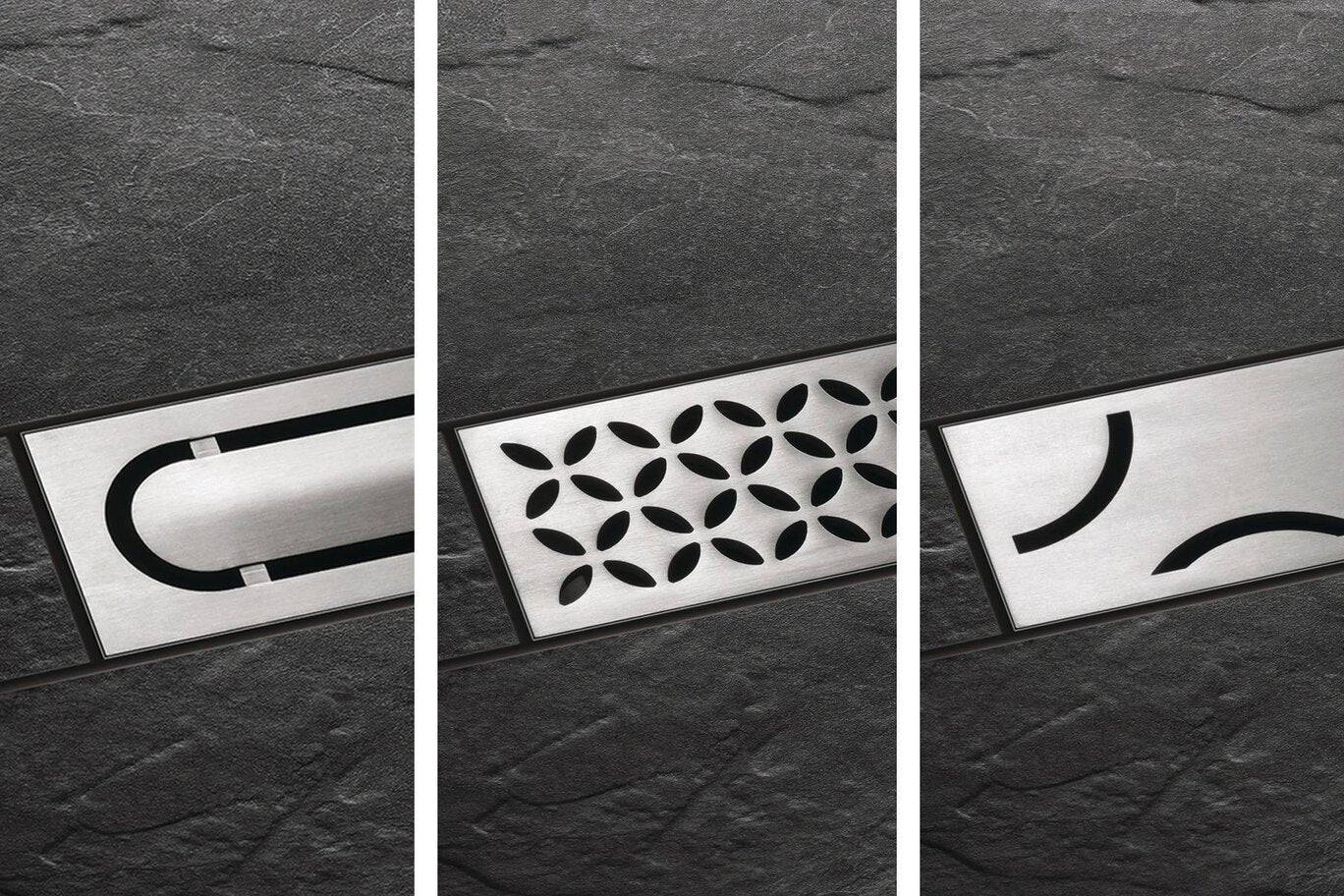 Schluter - KERDI-LINE - 3/4" cadre 72" grille perforée + verrou ||KL1BL19EB180 - Ceramed