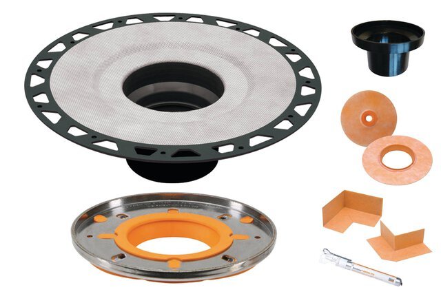 Schluter - KERDI-LINE-A - Ensemble d'adaptateur pour drain Plastique ABS 5-1/2" ||KDAM5FLKABS - Ceramed