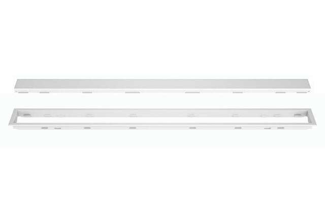 Schluter - KERDI-LINE - Drain linéaire encastré avec desing de grille Solid - acier inoxydable (V4) texturé Blanc Mat 3/4" x 19-11/16" ||KL1AR19MBW50 - Ceramed