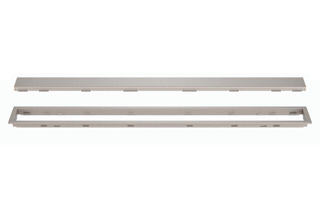 Schluter - KERDI-LINE - Drain linéaire encastré avec desing de grille Solid - acier inoxydable (V4) texturé Gris pierre 3/4" x 27-9/16" ||KL1AR19TSSG70 - Ceramed