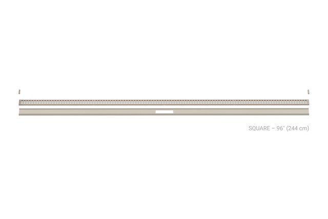Schluter - KERDI-LINE-VARIO - Drain linéaire encastré avec design de grille Square - Acier inoxydable (V4) Crème 1-5/8" x 96" ||KLVRID3TSC244 - Ceramed