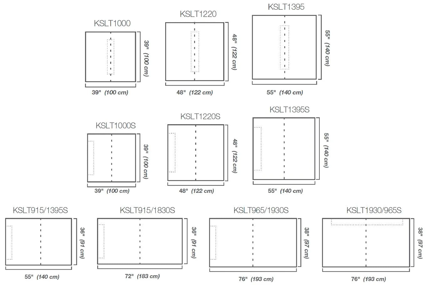 Schluter - KERDI-SHOWER-LT - Base de douche préfabriquée en pente avec position de sortie latérale (côté long) - 1-5/8" x 38" x 76" ||KSLT1930/965S - Ceramed