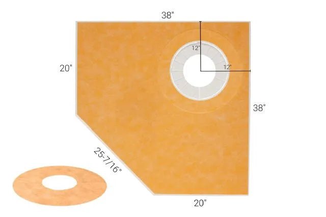 Schluter - KERDI-SHOWER-TT - Base de douche mince néo-angle - 38" x 38" ||KST965NA/BF - Ceramed