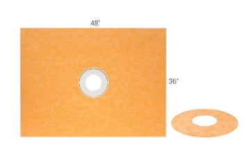 Schluter - KERDI-SHOWER-TT Kit de bac de douche préfabriquée en pente avec position de sortie centrée 1" x 36" x 48"