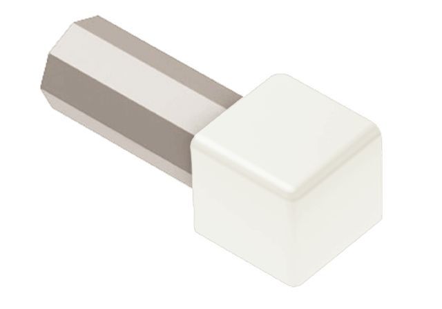 Schluter - QUADEC Coin extérieur 90° - aluminium blanc 1/2" (12.5 mm)