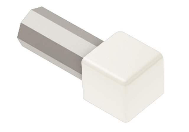 Schluter - QUADEC - Coin extérieur 90° - alum. blanc 7/16" ||ED/Q110W - Ceramed
