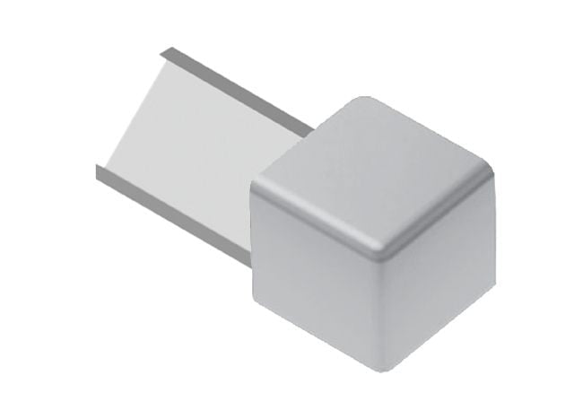 Schluter - QUADEC Coin extérieur 90° Aluminium Gris classique 3/8" (10 mm)