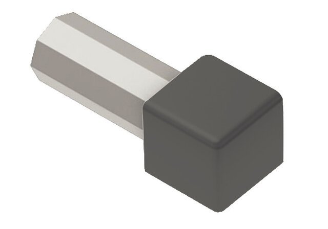 Schluter - QUADEC - Coin extérieur 90° - alum. gris trafic 7/16" ||ED/Q110VG - Ceramed