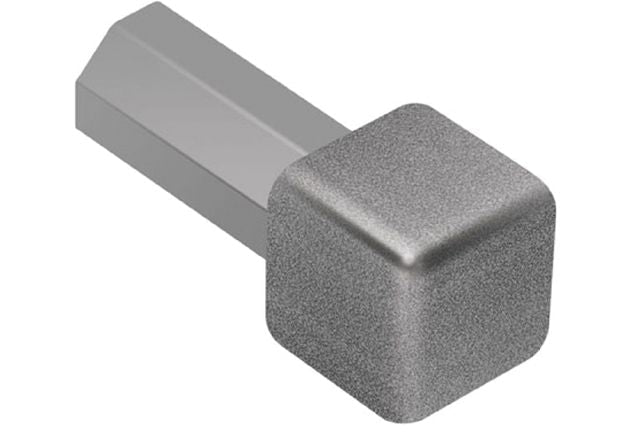 Schluter - Coin intérieur/extérieur 90° QUADEC - aluminium gris pierre 1/4" (6 mm)