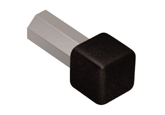 Schluter - Coin intérieur/extérieur 90° QUADEC - aluminium noir mat 3/8" (10 mm)