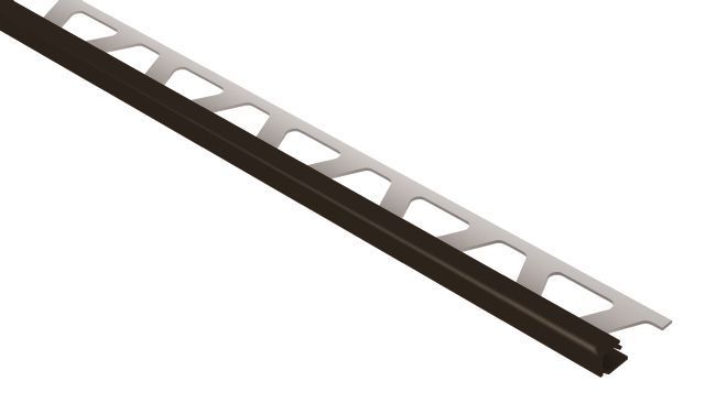 Schluter - QUADEC - Moulure de bordure de tuile carrée alum. Brun noir 3/8" (10 mm) x 8' 2-1/2" ||Q100SB - Ceramed