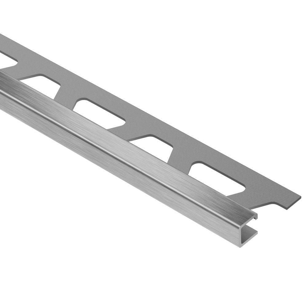 Schluter - QUADEC Profilé de bordure carré - acier inoxydable (V2) brossé 5/16" (8 mm) x 8' 2-1/2"