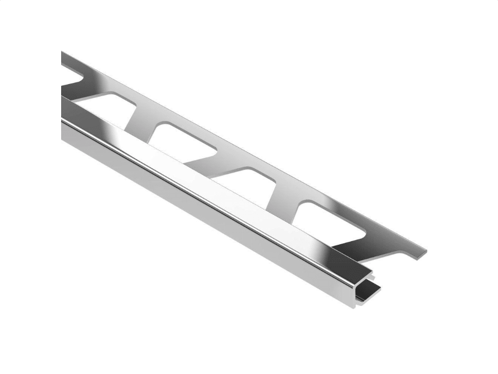 Schluter - QUADEC - Profilé de bordure carré - alum. anodisé chrome poli 5/16" x 8' 2-1/2" ||Q80ACG - Ceramed
