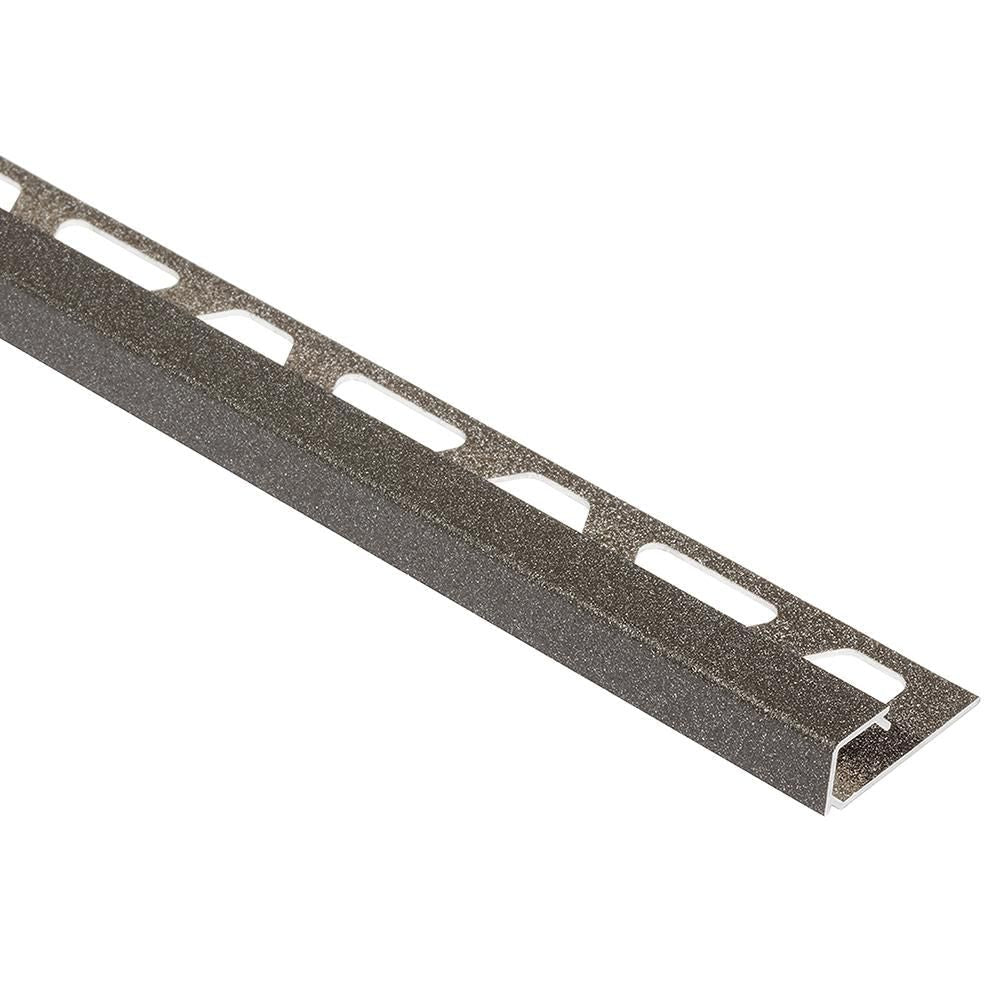 Schluter - QUADEC Profilé de bordure carré - aluminium anthracite clair 1/2" (12.5 mm) x 8' 2-1/2"