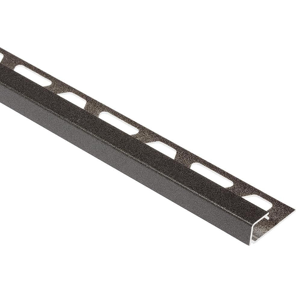 Schluter - QUADEC Profilé de bordure carré - aluminium anthracite foncé 1/4" (6 mm) x 8' 2-1/2"