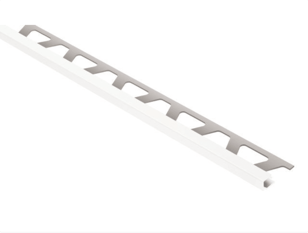 Schluter - QUADEC - Profilé de bordure carré - alum. blanc éclatant 1/2" x 8' 2-1/2" ||Q125BW - Ceramed