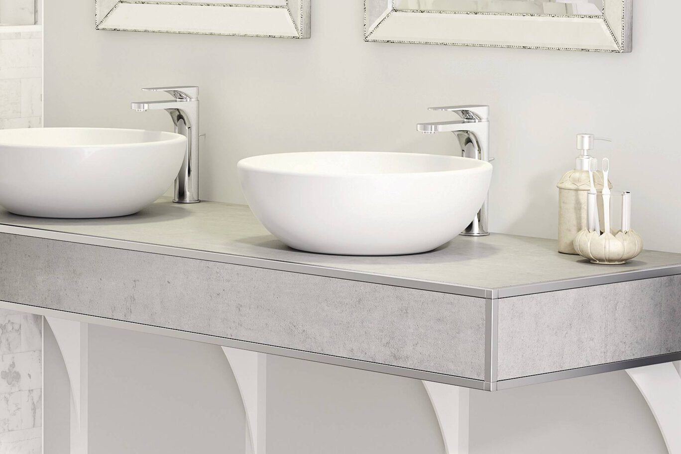 Schluter - QUADEC - Profilé de bordure carré - alum. blanc mat 1/4" x 9' 10" ||Q60MBW/300 - Ceramed