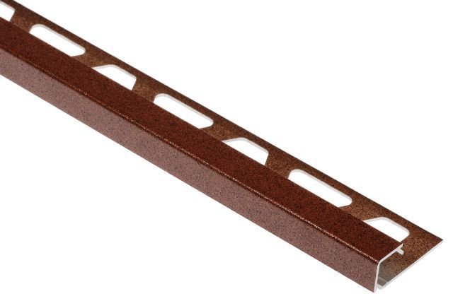 Schluter - QUADEC Profilé de bordure carré - aluminium brun rustique 1/2" (12.5 mm) x 8' 2-1/2"