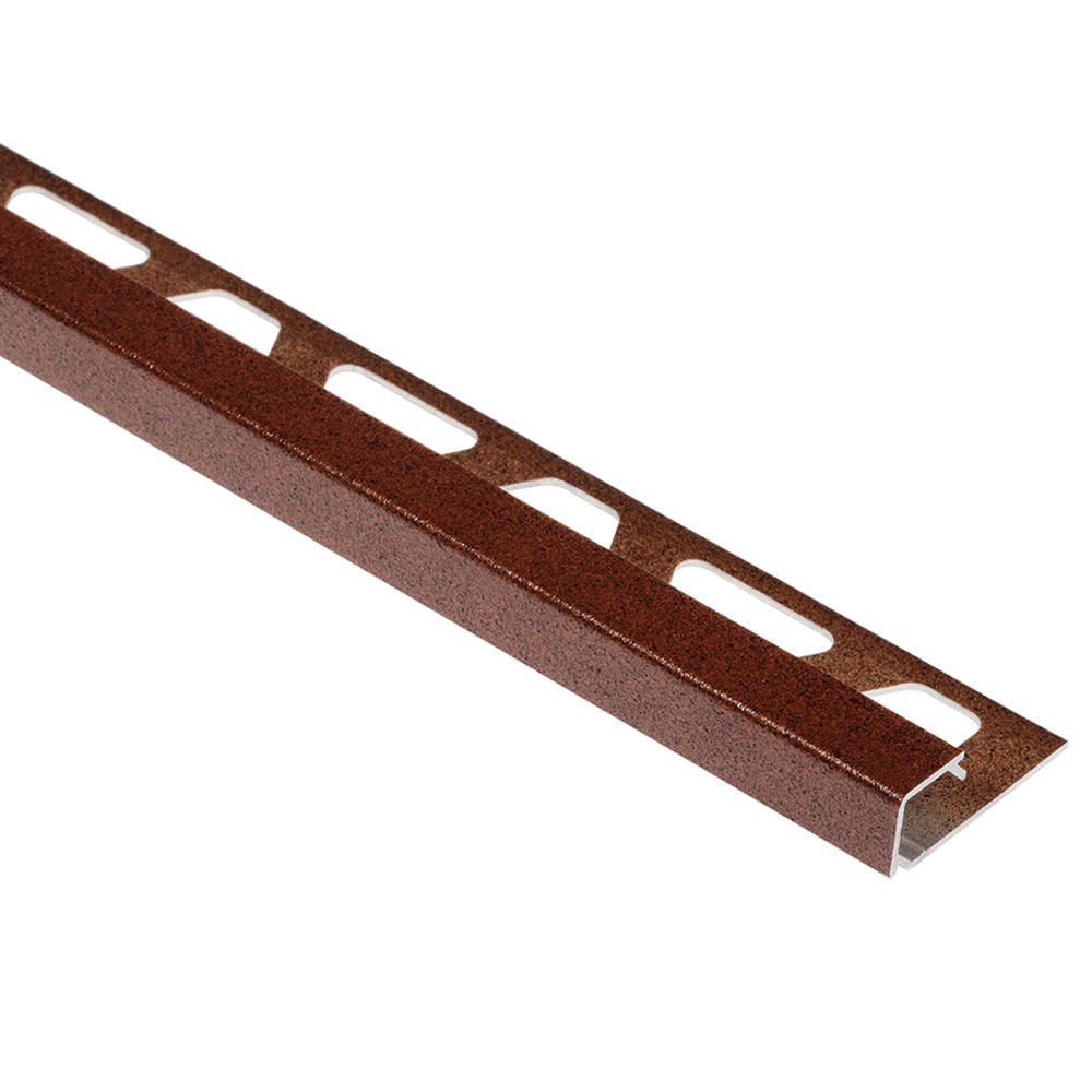 Schluter - QUADEC Profilé de bordure carré - aluminium brun rustique 3/8" (10 mm) x 8' 2-1/2"