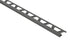 Schluter - QUADEC Profilé de bordure carré Plastique PVC Gris 7/16" x 8' 2-1/2"
