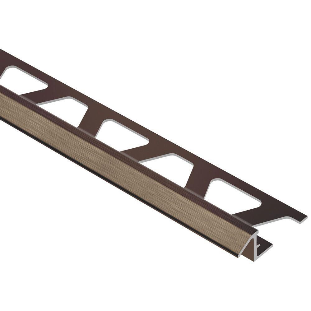 Schluter - RENO-TK Profilé réducteur - aluminium anodisé bronze antique 5/16" (8 mm) x 8' 2-1/2"