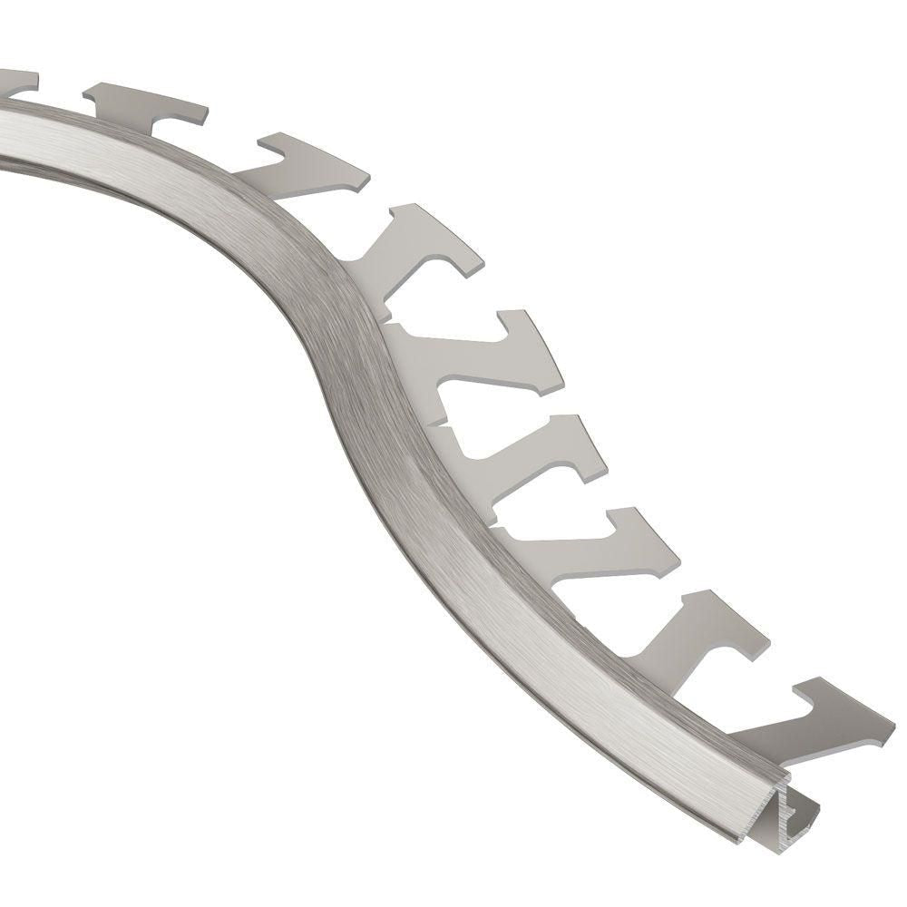 Schluter - RENO-TK Radius Profilé réducteur - aluminium anodisé nickel brossé 3/8" (10 mm) x 8' 2-1/2"